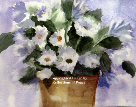 Pot of Spring Flowers