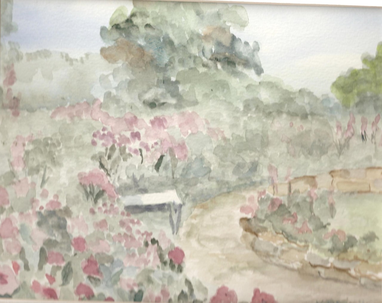 Bench and Flower Garden