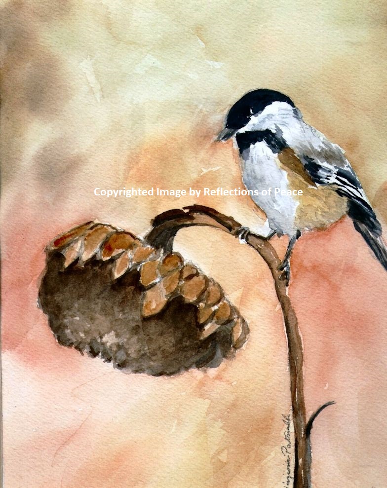 Chicadee with Sunflower