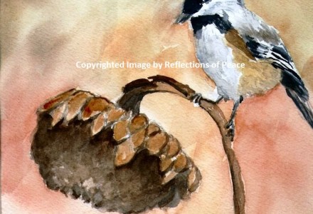 Chicadee with Sunflower