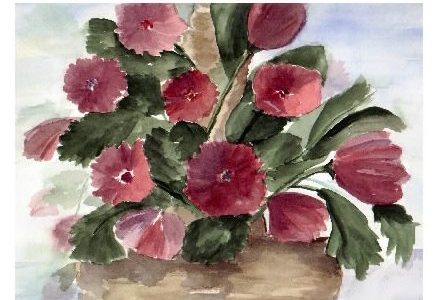 Basket of Spring Tulips