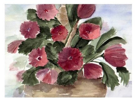 Basket of Spring Tulips